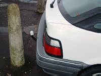 Parking by posts invisible from inside the car - Reversing or collision warning sensor?